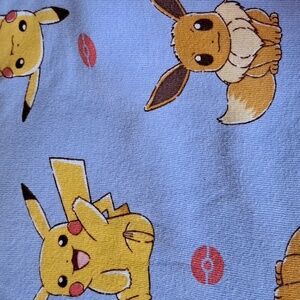 Pokemon Long sleeve top Blue Pajama Soft Set Pikachu Eevee Kids sz 8